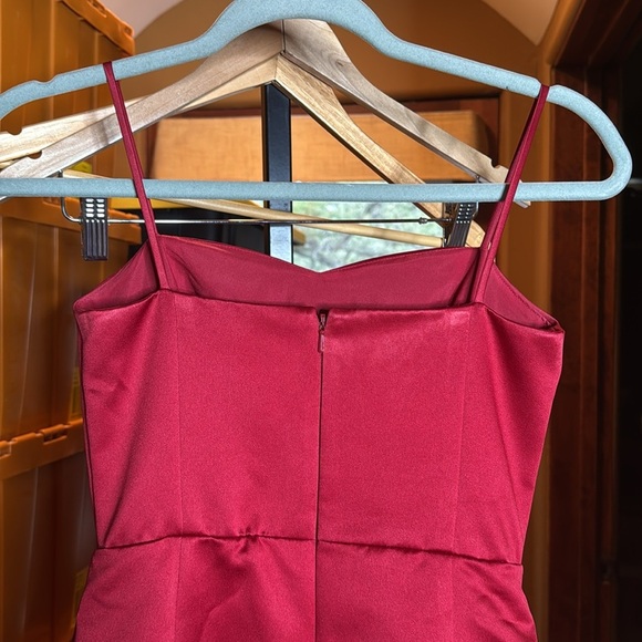 David’s Bridal Bridesmaid Dress Apple Red Size 0 - Picture 5 of 9